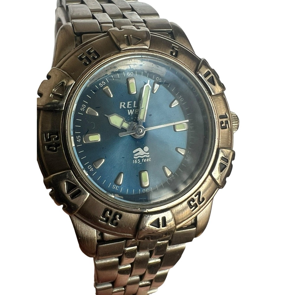 WOMENS WATCH‎ RELIC WET ZR11434- Blue Face - Silver SS Band Brand New Battery 6"